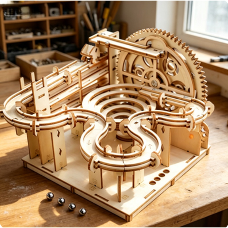 DIY Wooden Marble Run Mechanic - Marble Run Set recension och pris