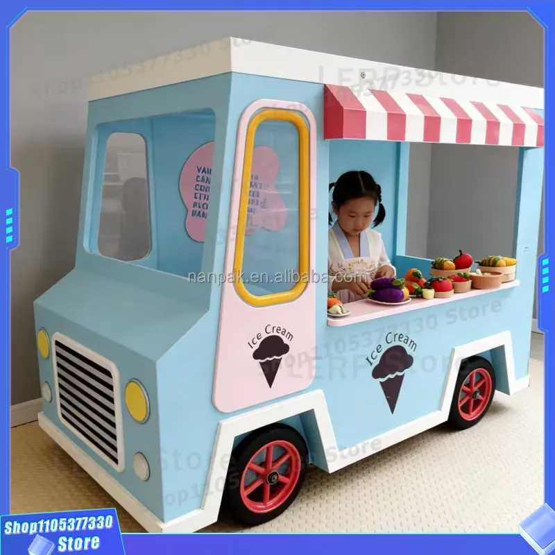 Wooden Ice Cream Cart Toy with - Kids Toys Mall recension och pris