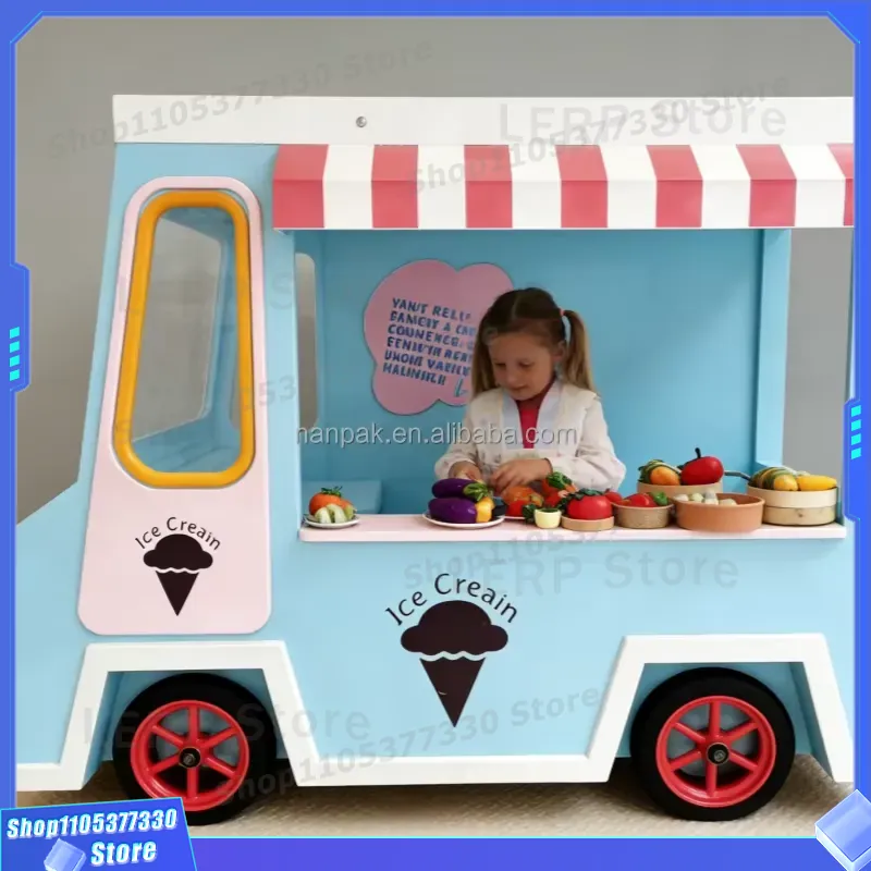 Wooden Ice Cream Cart Toy with - Kids Toys Mall recension och pris