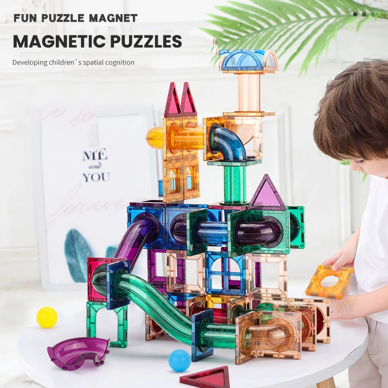 Magnetic Sheet Building Block  - Marble Run Set recension och pris