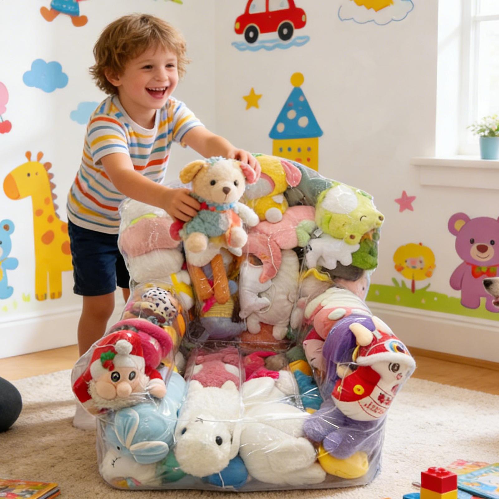 Clear Stuffed Animal Bean Bag  - Kids Toys Home recension och pris