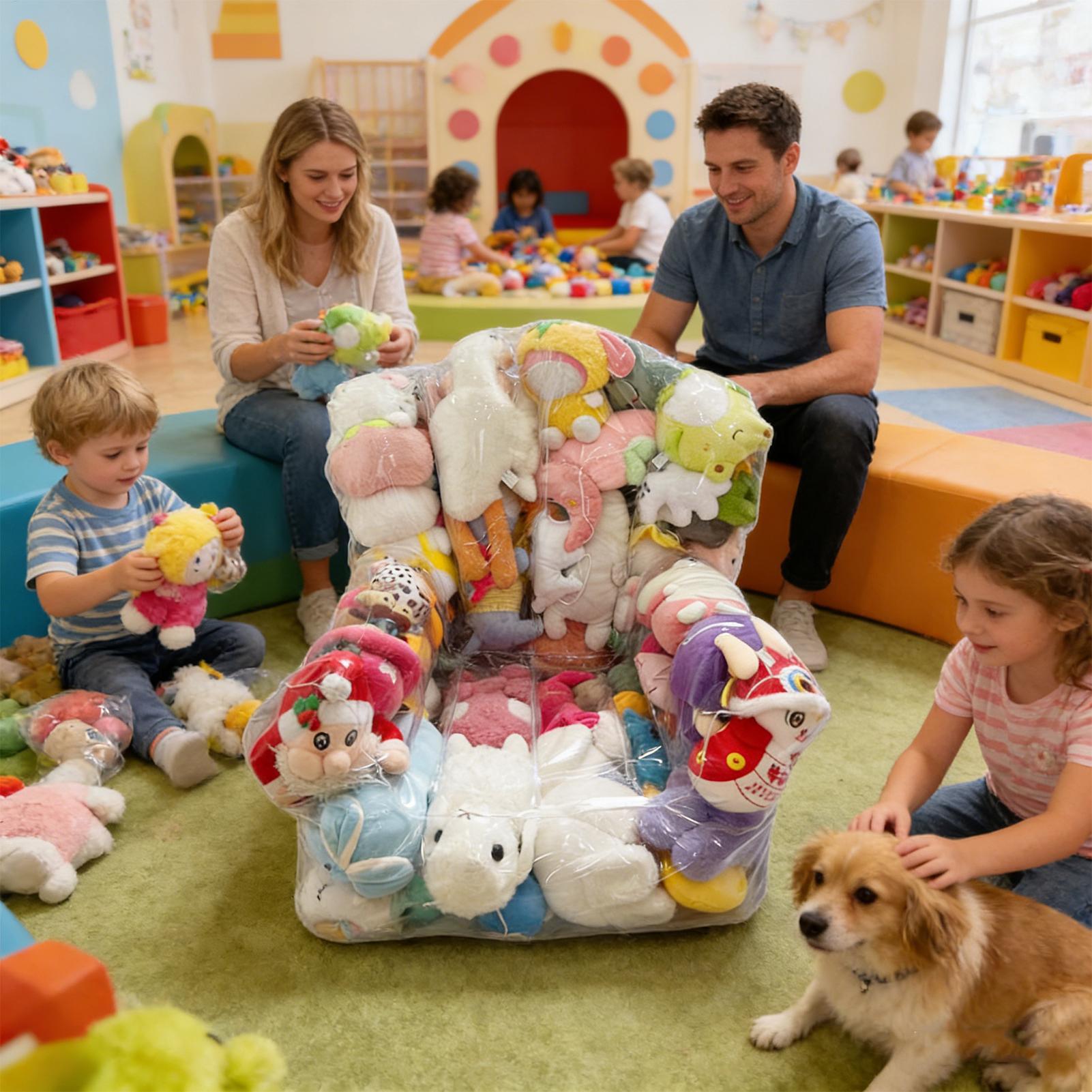 Clear Stuffed Animal Bean Bag  - Kids Toys Home recension och pris